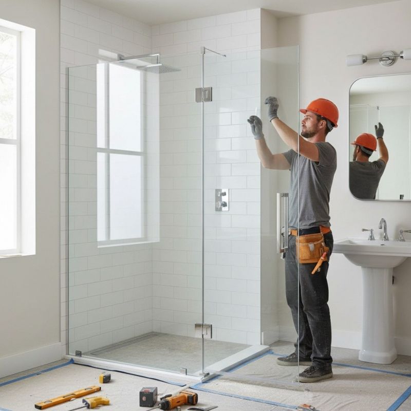 Glass Shower Door Installation in Arvada, CO