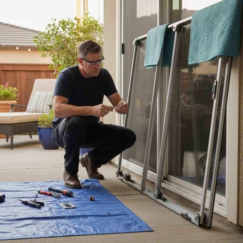 Patio Door Track Repair in Conroe, TX