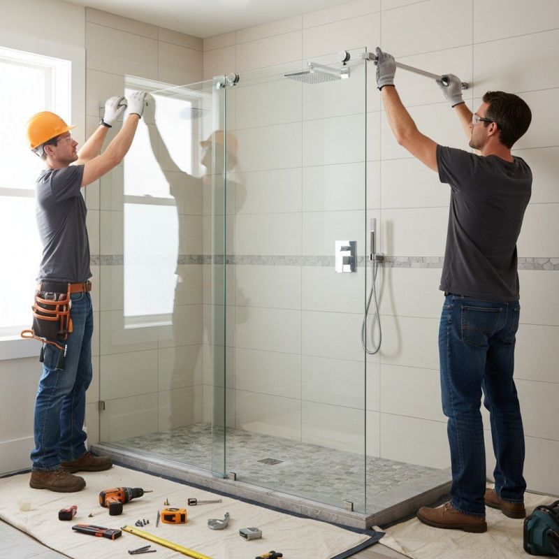 Glass Shower Door Installation in Conroe, TX